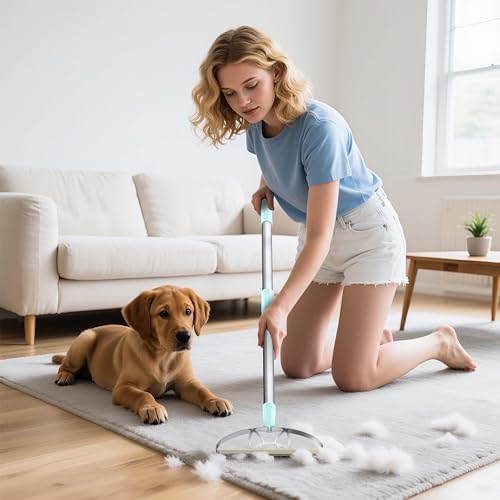 ULTRA+MAX+Pro LINTPLUS Pet Hair Remover Kit - 3-Size Carpet Rakes (S/M/L) w/Stainless Steel Handles - For Rugs, Carpets, Floors & Furniture - Stand-Up Design - Image 5