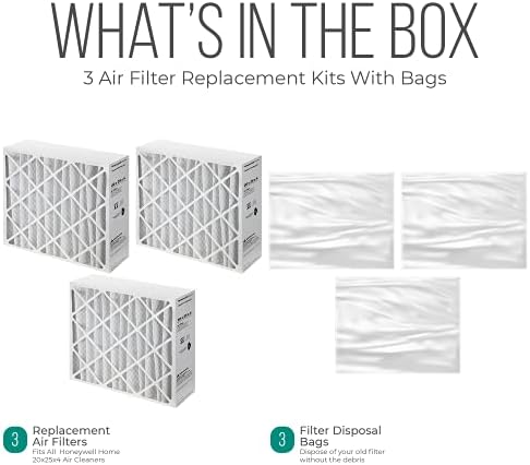 Furnace Filters FC100A1037 - HVAC 20x25x4 Air Filter Replacement Merv 11 with Homequip Easy Disposal Bag (3 Pack) - Image 3