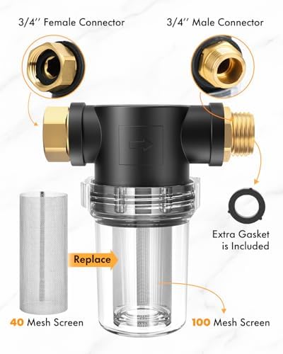 Twinkle Star Garden Hose Filter, Inline Water Hose Filter Attachment - Image 2