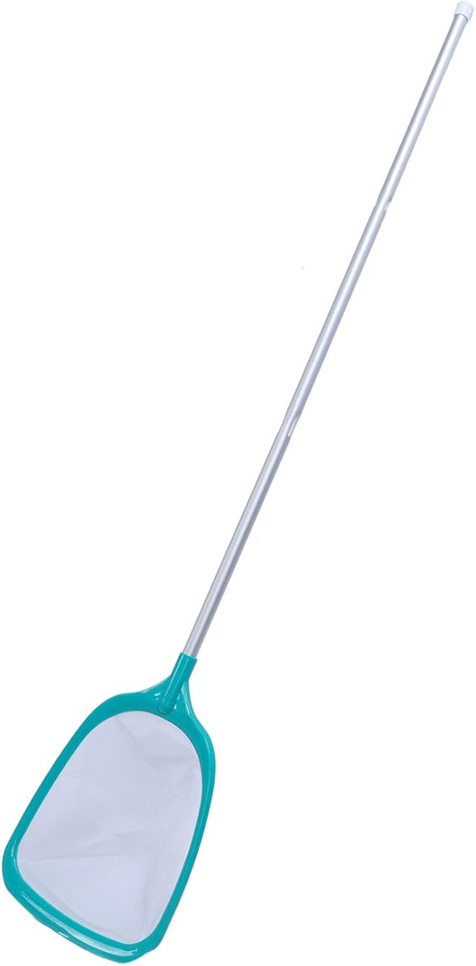 Pool Skimmer Net with Telescopic Pole, Fine Mesh for Debris, Adjustable 3 Section Handle, Sturdy Pond and Pool Cleaning Tool