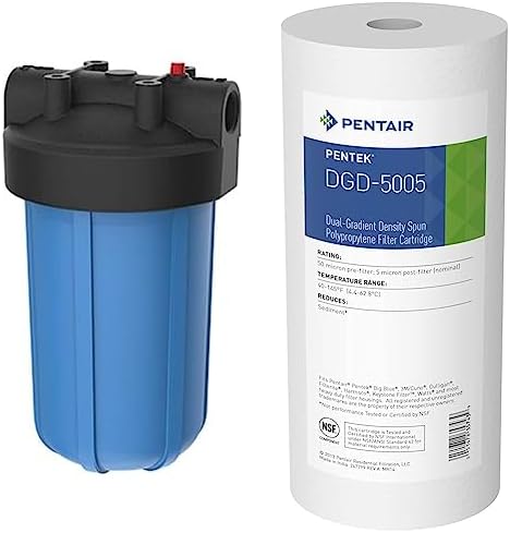 Pentair Pentek Big Blue Filter Housing and Water Filter Cartridge Bundle by PENTAIRPENTEK