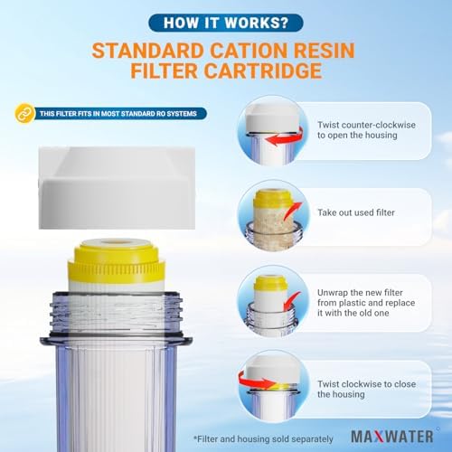 Max Water 10" x 2.5" Cation Resin Water Softener Cartridge, Compatible with AF-10-3003, WS-10, UDF-10C100E, 155319-43 & All 10 Inch Standard Whole House Water Filter Systems (6 Pack) - Image 5