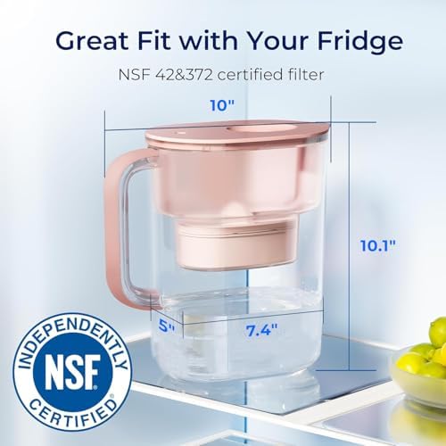 Waterdrop PT-07R Water Filter Pitcher, 10-Cup, NSF Certified, Pink - Image 2