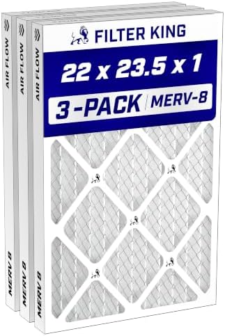 Filter King 22x23.5x1 Air Filter MERV 8, AC Furnace Filters (3-Pack) by FilterKing