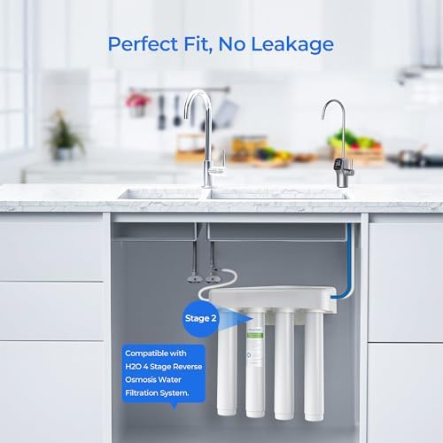 H2O Stage 2 Pre Carbon Block Water Filter, No RO Membrane, 2Pack - Image 2