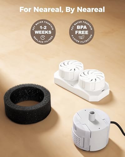 Neareal Official 6-Pack Replacement Filters for 108oz/3.2L Pet Fountain - Image 7