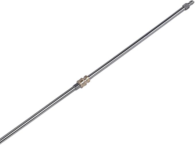 Pressure Washer Broom 39.37 Inch Extension Rod Stainless Steel Cleaner Quick Connect for Driveways Patios Undercarriages Commercial Residential Use (for Floor)