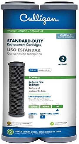 Culligan SCWH-5 Whole House Water Filter Cartridges-Standard-Duty Carbon Replacement Filter Reduces Sediment,Rust,Scale&Dirt for Clean Drinking Water or for Cooking,15,000 Gallons,2 Count (Pack of 6) - Image 2
