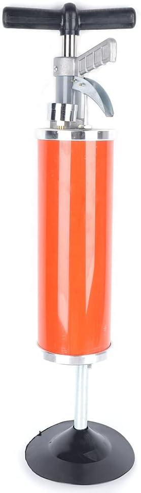 General High Pressure Pipe Cleaner, Clean Water Ram 4'' Rubber Cone Drain Cleaning Tools, Manual Pneumatic Pipe Dredge Equipment, For Bath Toilets Bathroom Shower Kitchen Clogged Pipe