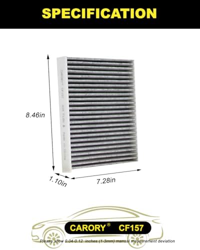 CARORY Cabin Air Filter w/Activated Carbon for Toyota Camry, Corolla, RAV4, Prius, Highlander, Sienna, Venza, Crown, Lexus ES350, ES300h, NX250, RX350, RX450, Subaru Outback, Mazda CX9 and More, CF157 - Image 2