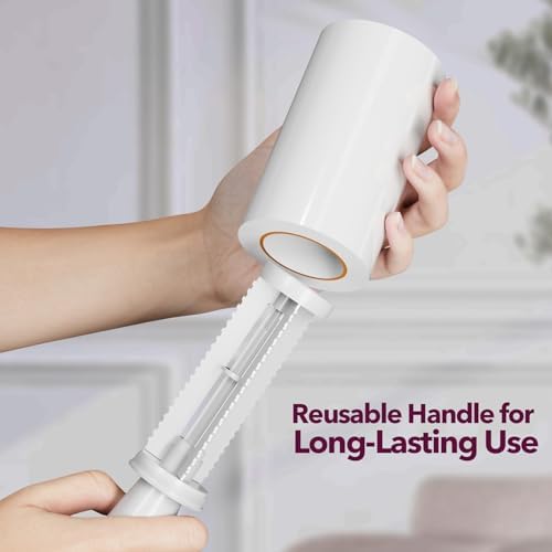 Lint Rollers for Pet Hair Extra Sticky, 880 Sheets Mega Value Set Lint Roller with 4 Upgraded Handles, 8 Rollers Portable Pet Lint Remover for Clothes, Furniture, Carpet, Dog & Cat Hair Removal - Image 2