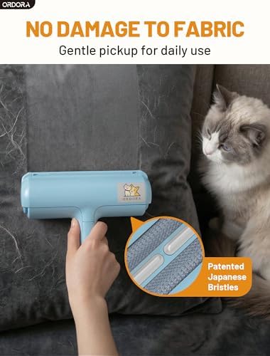 ORDORA Pet Hair Remover Roller, Reusable Lint Roller for Dog and Cat Hair | Portable Pet Hair Roller with Large Fur Bin for Couches, Bedding, Car, Rugs & Furniture, No Refills or Batteries, Pet Homes - Image 5