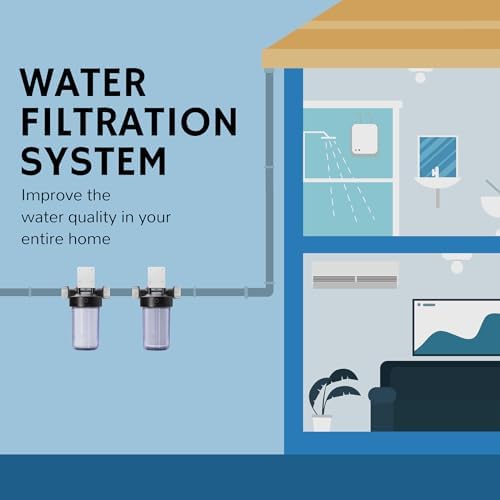 Airthereal Whole House Water Filter Housing, 10" x 4.5" Sediment Carbon Cartridge Universal Housing, Pre-Filtration System for Well and City Water, 3/4" NPT Port Clear Housing Include 1-Pack PP Filter - Image 6