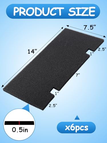 Acostop 6 Pcs 0.5''x7.5''x14'' 40PPI RV Air Conditioner Replacement Filters - Image 6
