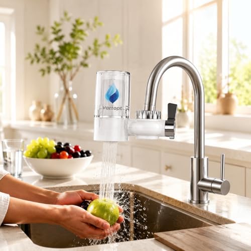 Vortopt T1 Faucet Water Filter for Sink, NSF Certified, 400-Gallon Capacity by Vortopt