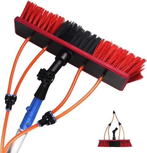 Telescopic Window Cleaning Pole with 50CM Brush Head 9m Extension Pole Ideal for Photovoltaic Panel Cleaning and Solar Panel Maintenance