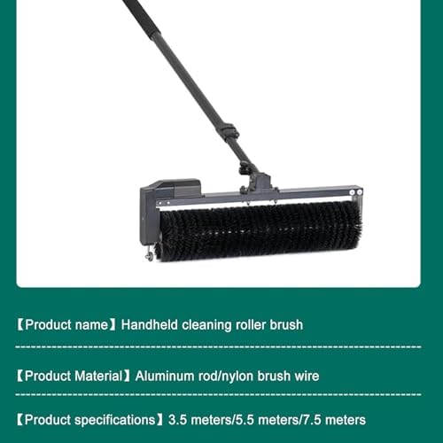 Automatic Solar Panel Cleaning Kit - 7.5m Water Fed Pole with Roller Brush & Adjustable Roof Cleaning Tool for Efficient Photovoltaic Panel Maintenance
