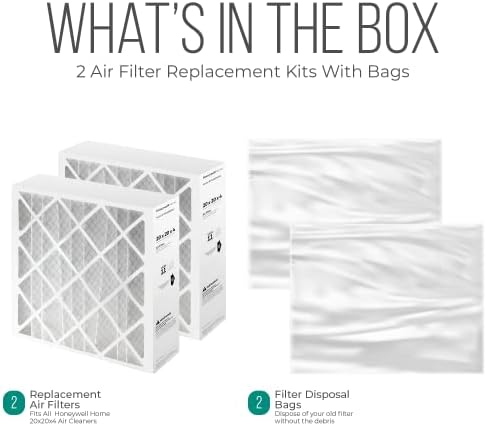 20x20x4 Air Filter Replacement - FC100A1011 HVAC Furnace Filters with Merv 11 Filter Media, AC Filter with Homequip Disposal Bag (2 Pack) - Image 6