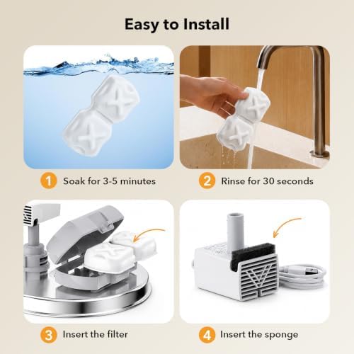 16-Piece Stainless Steel Cat Water Fountain Replacement Fountain Filter - Image 5