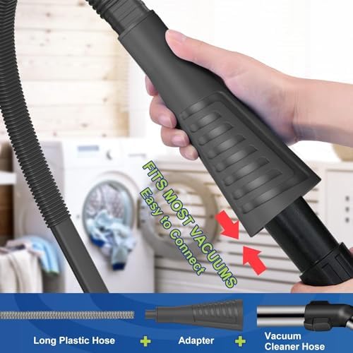 Sealegend 2PCS Dryer Vent Cleaner Kit Dryer Lint Vacuum Attachment | Flexible Dryer Vent Vacuum Hose Attachment,Lint Remover Hoses with Guide Wire,Dryer Lint Trap Cleaner (Black) - Image 4