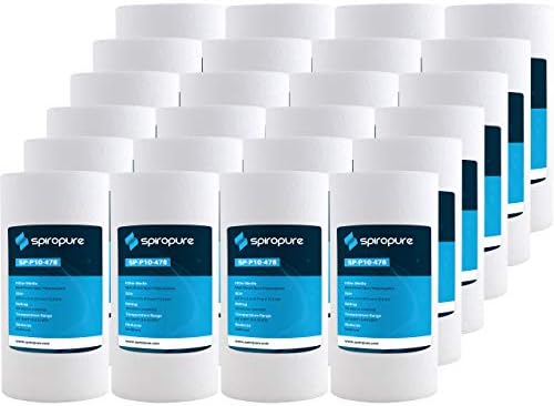SpiroPure SP-P10-478 5x2.5 10 Micron Sediment Water Filter SDC-25-0510 24PK by SpiroPure