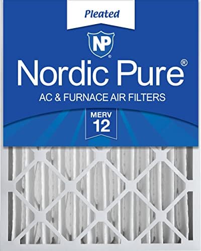 Nordic Pure 20x25x4 Pleated MERV 12 Air Filter 1 Pack by NordicPure