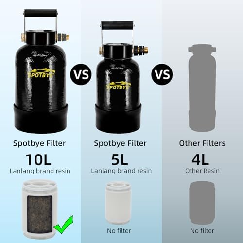 Filterelated Spotless Deionized Water System for Car Wash, 10L Resin DI Water Filter with Built‑in Pre‑Filter, Spot‑Free Rinse - Image 5