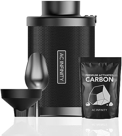 AC Infinity Refillable Carbon Filter Kit 4” with Activated Carbon Refill by ACInfinity