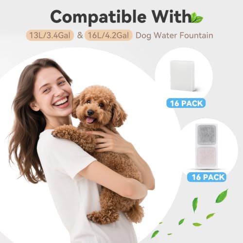32Pack Dog Water Filters for ECOCO NUT 13L/3.4Gal&4.2Gal Dog Water Fountain - Image 2