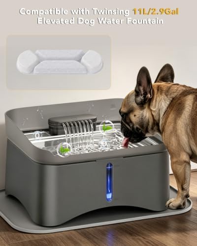 5 Pcs Replacement Filters for 11L Elevated Dog Water Fountain - Image 3