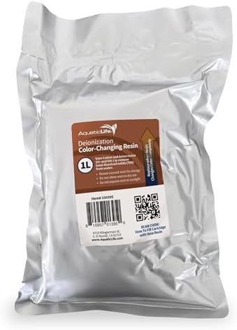 AquaticLife Mixed Bed Deionization Color-Changing DI Resin Filter Cartridge Refill, 1 Liter by AQUATICLIFE