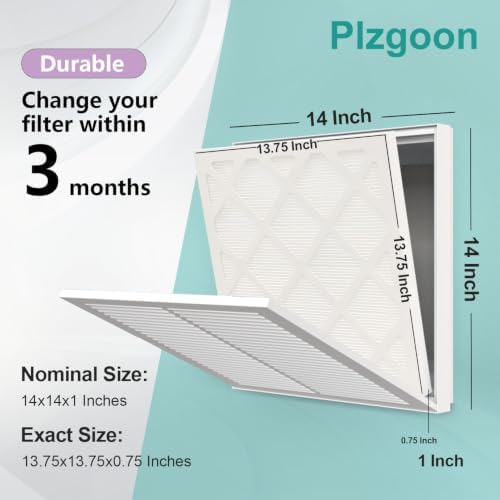 14x14x1 Air Filter 2 Pack MERV 8 Upgraded Version-More Folds - Image 4