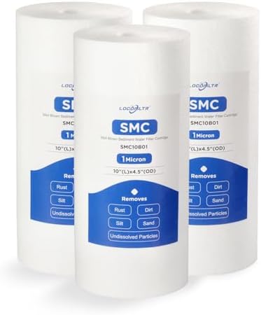 1 Micron Polypropylene Whole House Water Filter Cartridge 10" x 4.5" by Locofiltr