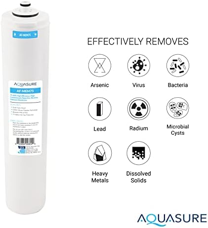 Aquasure Premier Series Complete 4-Stage with Alkaline Remineralizing Quick Twist Filter Replacement Cartridge Bundle Set AF-CP75ALK | Compatible with AS-PR75 Reverse Osmosis Water Filtration System - Image 4