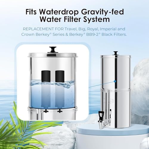 Waterdrop Black Water Filter, Replacement for Berkey® BB9-2®, Purewell® - Image 3