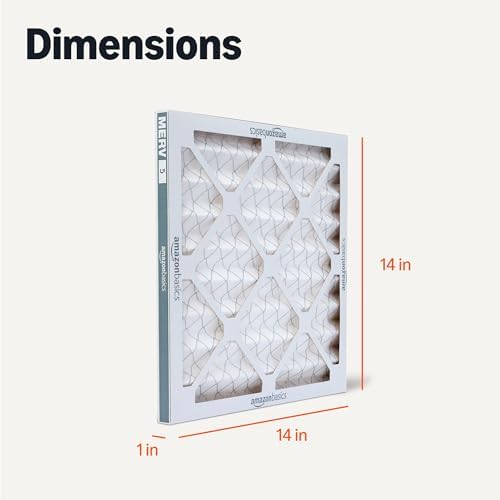 Amazon Basics MERV 5 AC Furnace Air Filter, 14x14x1 inches, 6-Pack (Actual size: 13.75" x 13.75" x 0.75") - Image 5