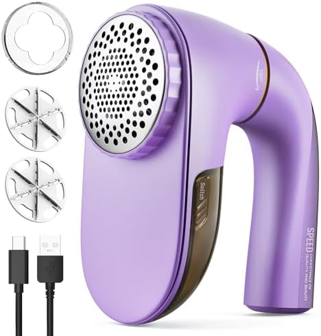POPCHOSE Fabric Lint Shaver, 6-Leaf Blades & 2 Speed, 2000mAh Rechargeable | Lint Remover for Clothes, Sweater Shavers to Remove Pilling, Electric Lint Remover for Couch, Furniture, Fuzz by Popularchoicesfromhere