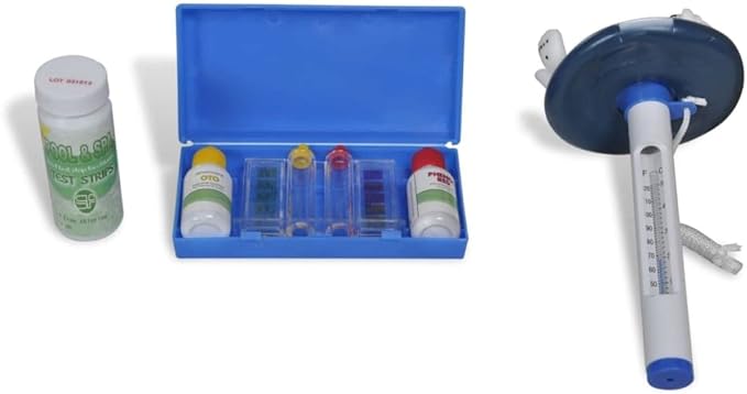 vidaXL Pool Clean Set, Pool Cleaning Kit for Above-Ground Pool Spas Pond, Pool Maintenance Kit for Cleaning Pool Wall, Vacuum Skimmer Brush