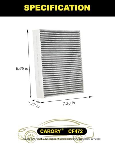 CARORY Cabin Air Filter w/Activated Carbon for BMW 320i (2013-2018), 328i (2013-2016), 330i (2017-2019), 335i (2014-2015), M2 (2016-2021), OE# 64119237554, 64119237555, CF11472, XC10010C, CF472 - Image 2