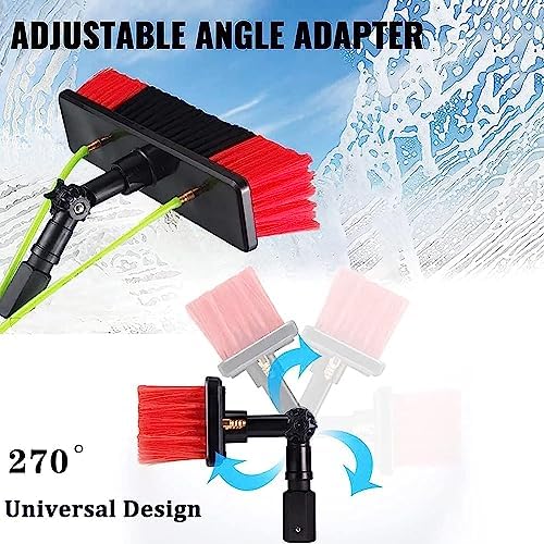 Window Cleaning Brush 3.6-11M Water Fed Pole Telescopic Brush,Conservatory Roof Cleaner/Water Fed Extendable Brush/Window Clean Kit Roof Cleaning Tools with Water S