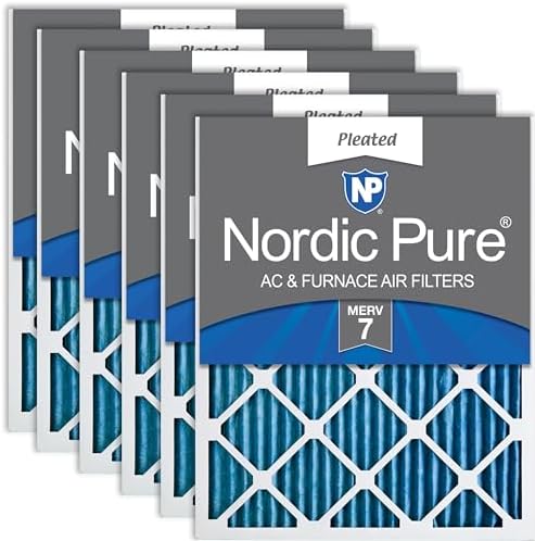 Nordic Pure 18x24x1 MERV 7 Pleated AC Furnace Air Filters 6 Pack by NordicPure