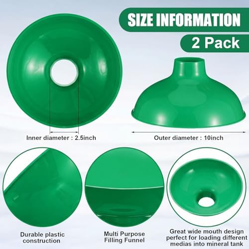 Vesici 2 Pack Extra Large Wide Mouth Funnel 2.5" x 10", Green - Image 2