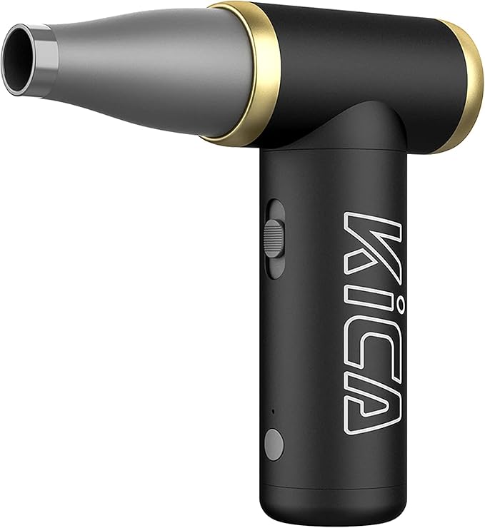 KiCA Jetfan 2S Electric Air Duster for Computer/Keyboard/House Cleaning/Camera Lens/Camping/BBQ/Car/Barbershop/Hair Drying,100000RPM,Upgraded Nozzle/BatteryLife,Air Can Substitute Tool-Red