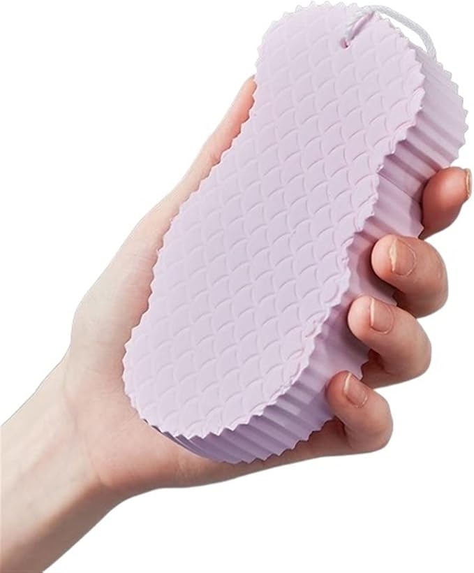 Dry Brushing Super Soft Exfoliating Bath Sponge Bath Sponge Body Massage Cleaning Bath Brush Bath Tool Sponge Artifact(Purple)