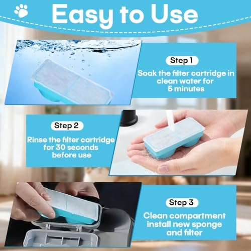6-Pack Pet Water Fountain Filter Compatible with Emdoro Pet Water Fountains - Image 6