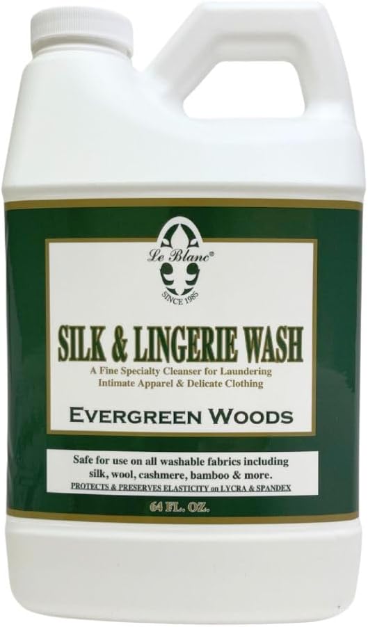 Le Blanc® Evergreen Woods Silk & Lingerie Wash – Luxury Laundry Cleanser for Delicates- 64 oz. (1 pack)