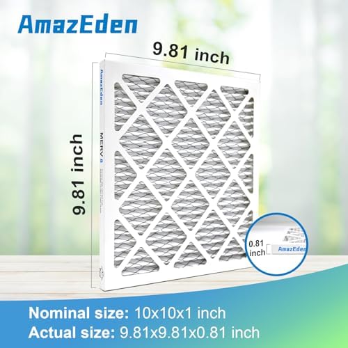 10x10x1 Air Filter 4 Pack MERV 8 Dust Defense Pleated Filters - Image 2