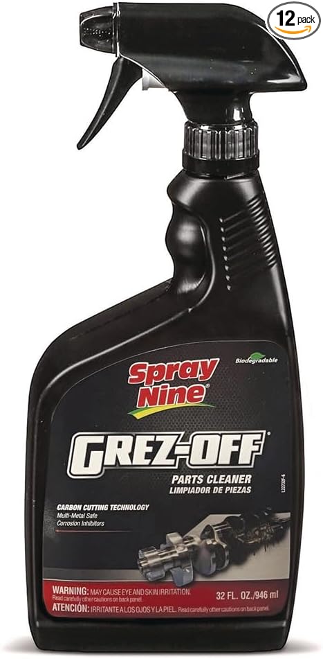 Spray Nine 22732 Grez-off Heavy-Duty Degreaser, 32oz Spray Bottle, 12/Carton
