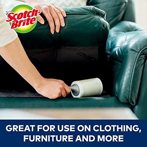 Scotch-Brite 50% Stickier Lint Roller, 288 Sheets Total, 6 Pack | 50% Stickier*, Heavy Duty for Removing Debris and Pet Hair on Clothes, Furniture, Cars, Offices & More, 48 Sheets per Roller - Image 6