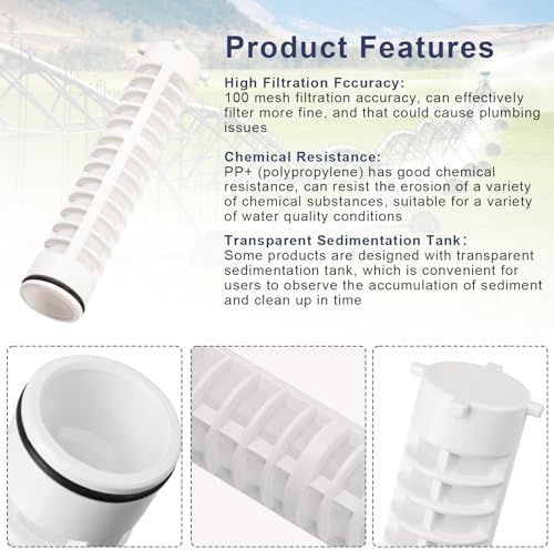 1-1/2" 100 Mesh Spin Down Sediment for 8" Rusco Vu Flow Well Filter Screen - Image 4